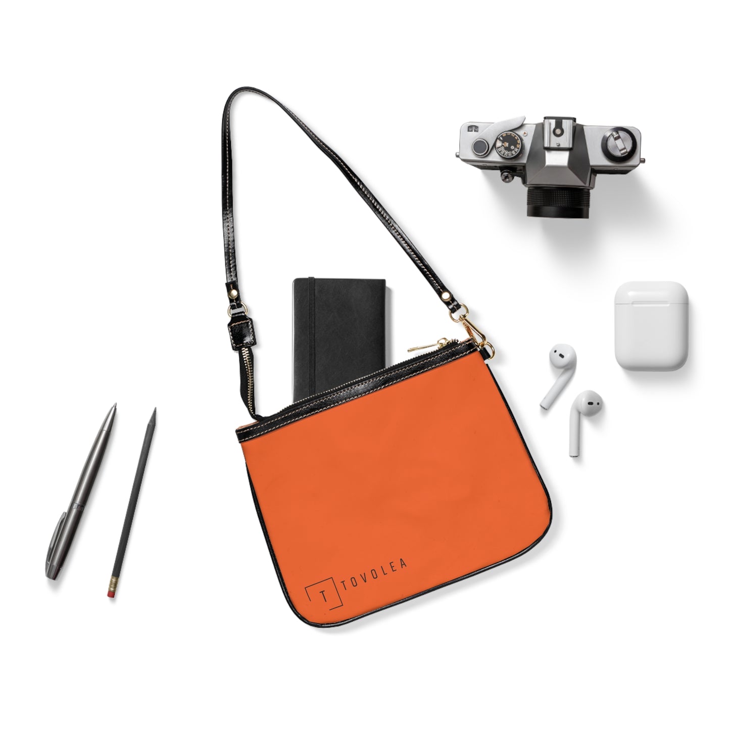 Tovolea Orange Mini Shoulder Purse
