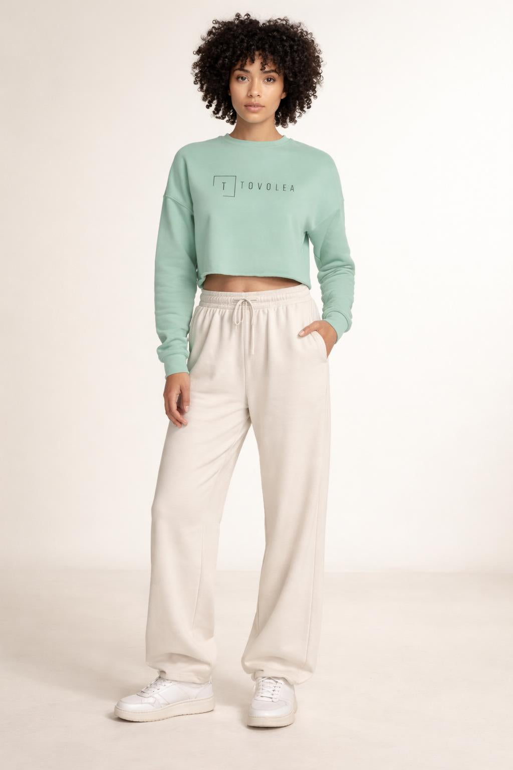 Sky Cropped Sweatshirt