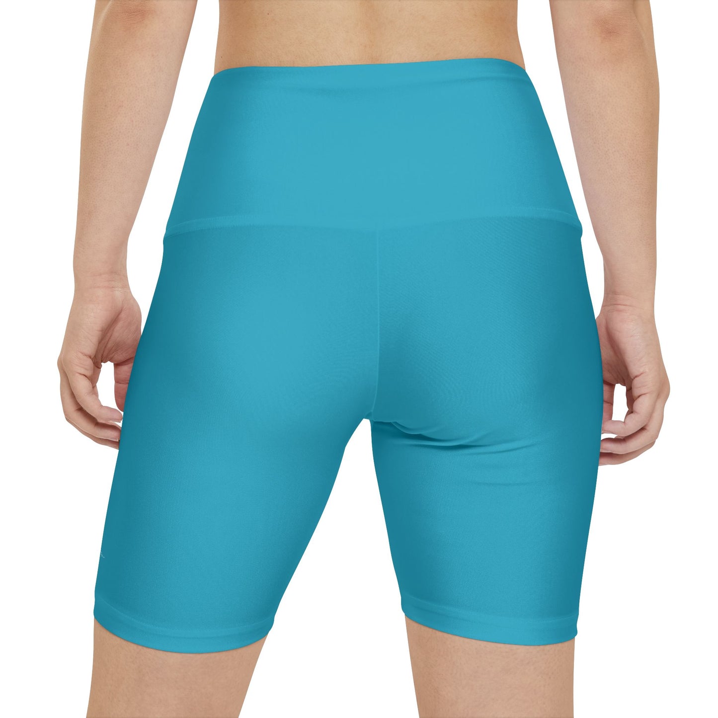Flow Women's Turquoise High-Waisted Performance Gym Shorts