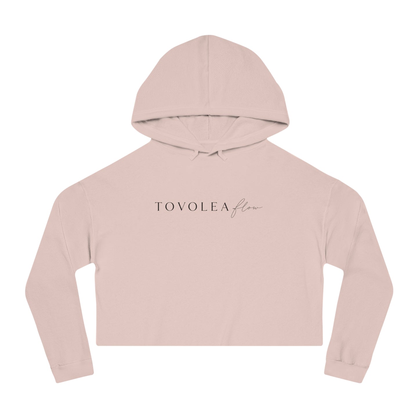 Flow Ladies Blush / Sage Cropped Hooded Sweatshirt