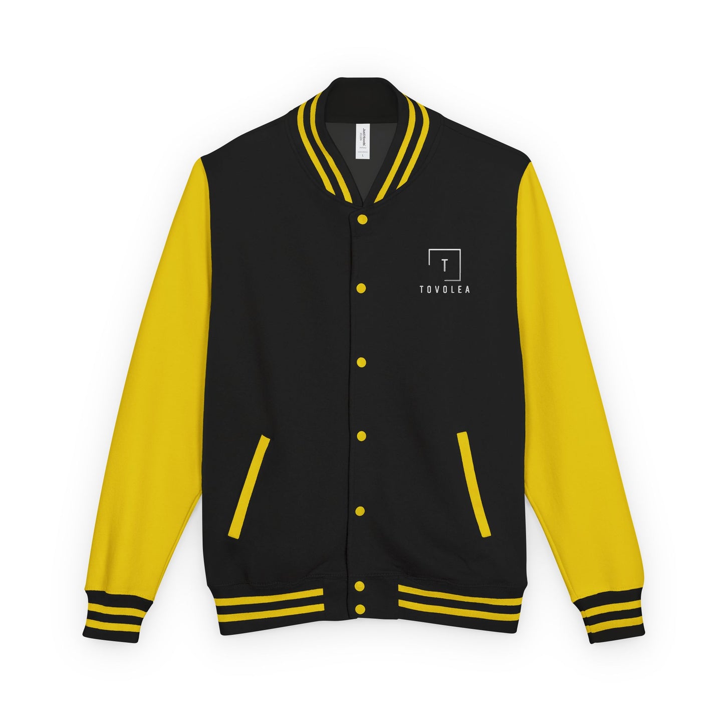Tovolea Ladies Classic Yellow & Black Letterman Jacket
