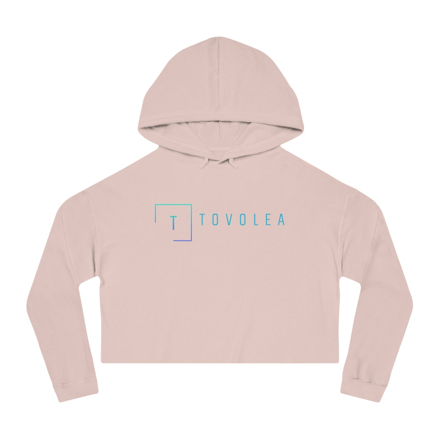 Tovolea Ladies Blush Cropped Hooded Sweatshirt