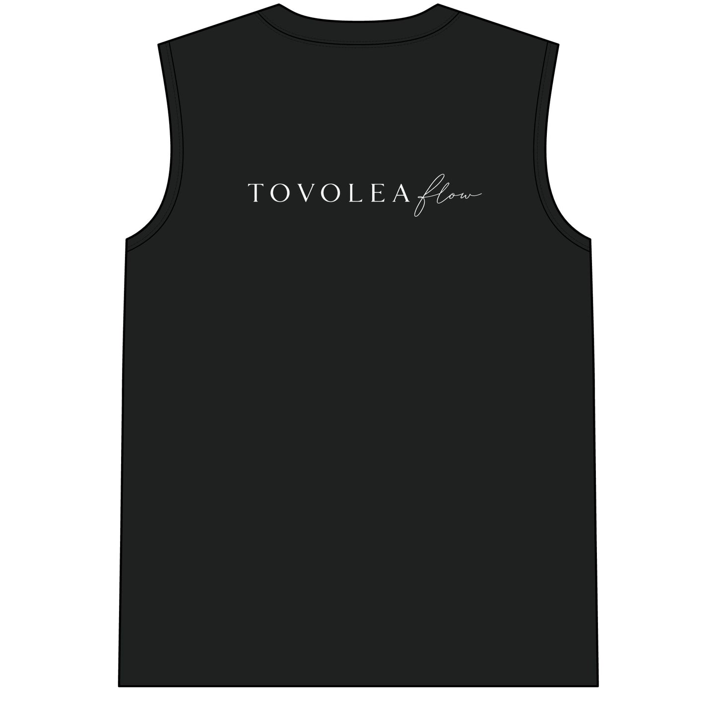 Flow Mens Black / White Sleeveless Performance Tee