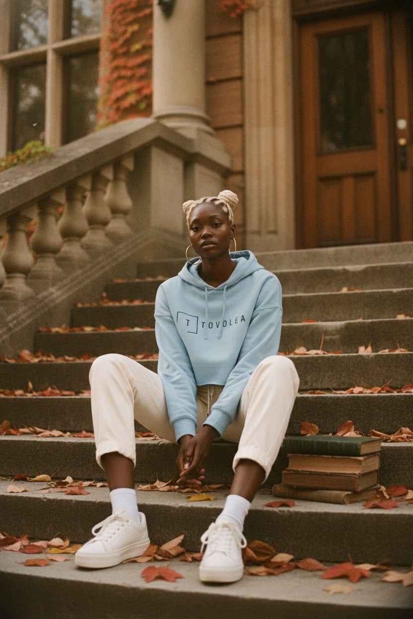 Sage Cropped Hoodie