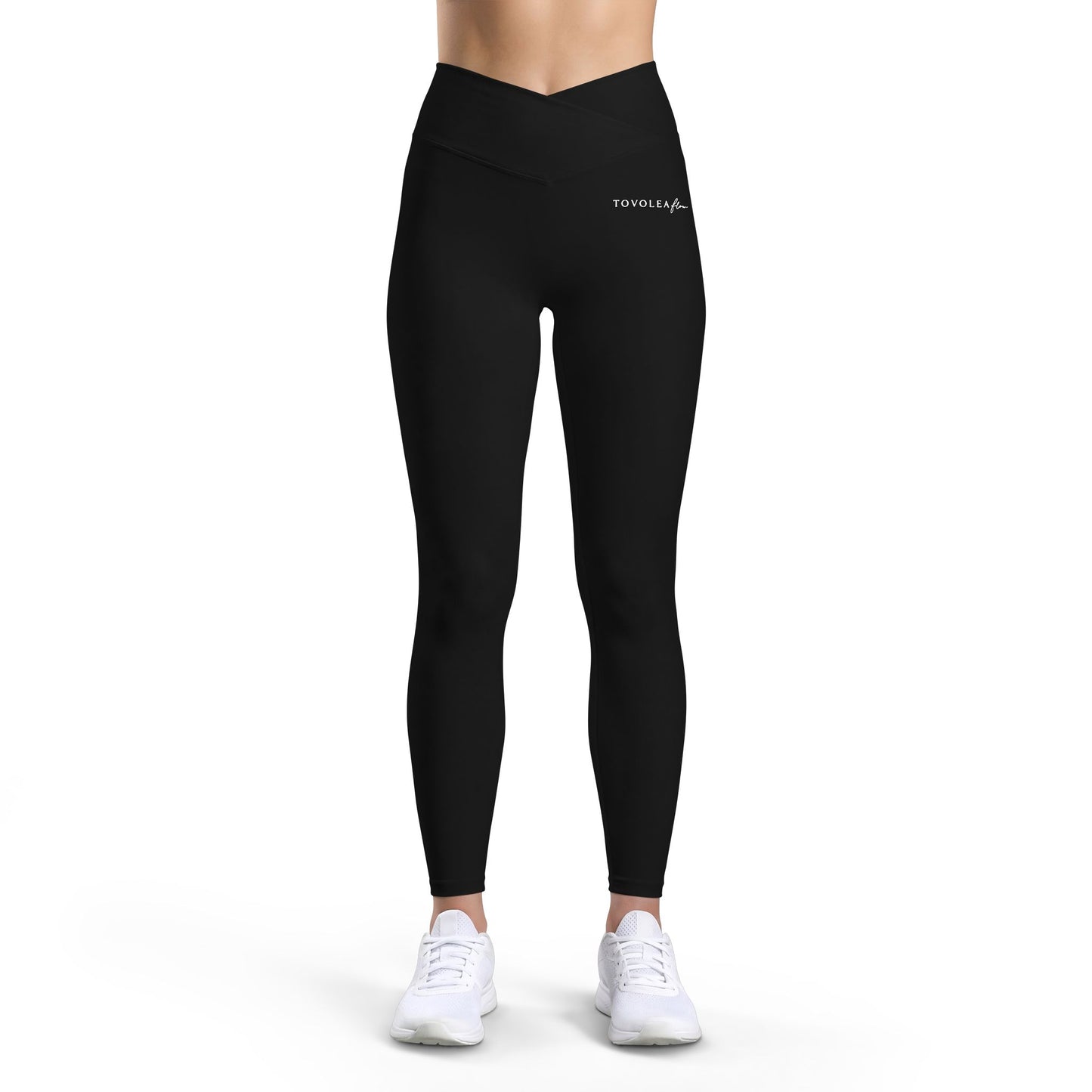 Flow Luxe Women's V-Cut Leggings – High-Waist Grey Activewear
