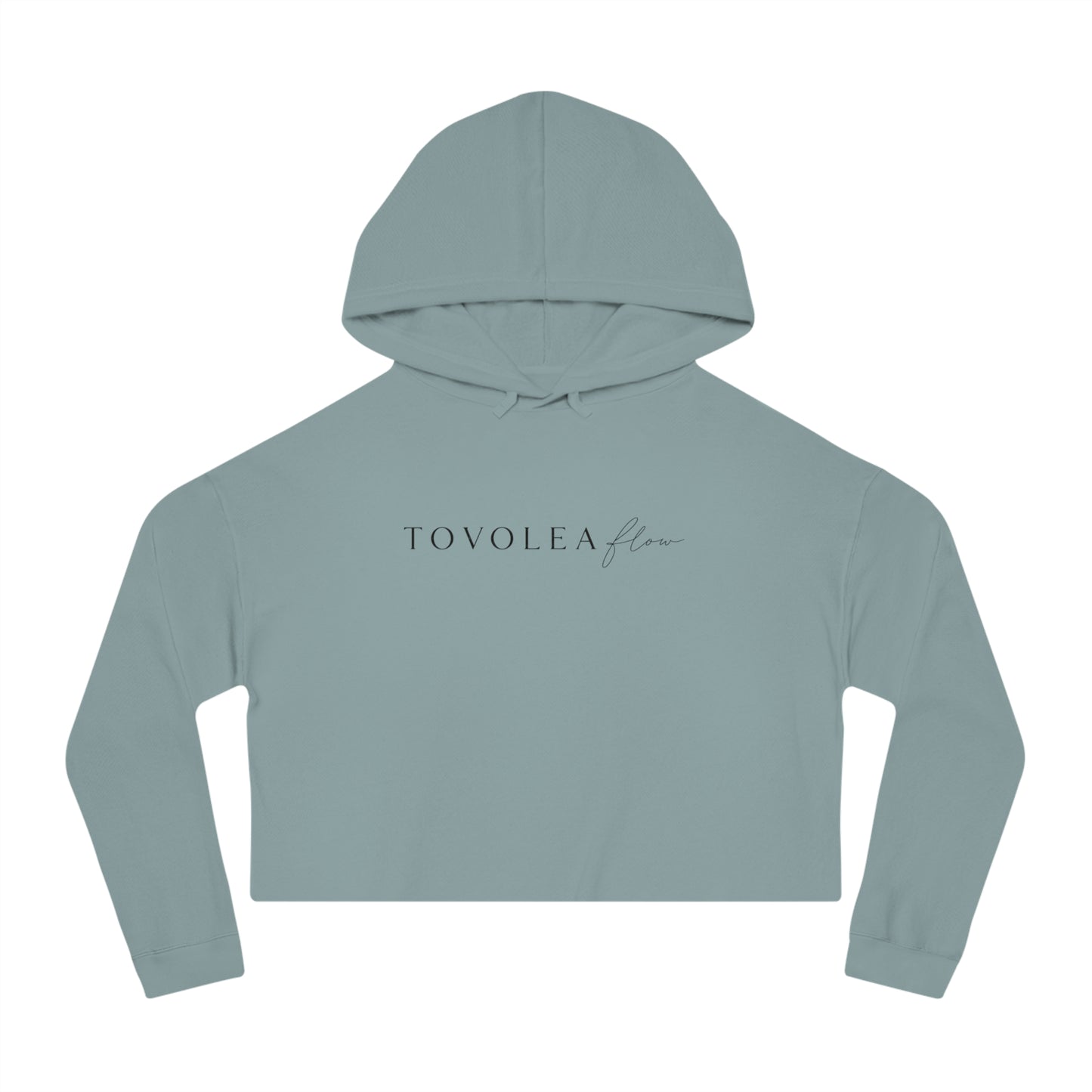 Flow Ladies Blush / Sage Cropped Hooded Sweatshirt