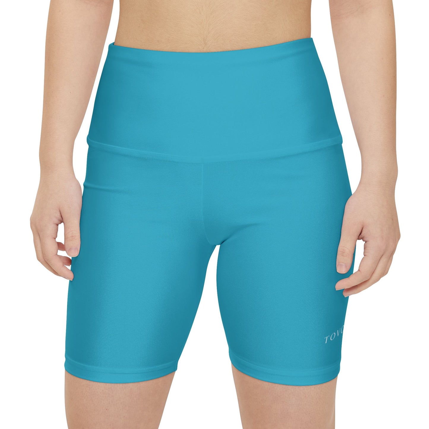 Flow Women's Turquoise High-Waisted Performance Gym Shorts
