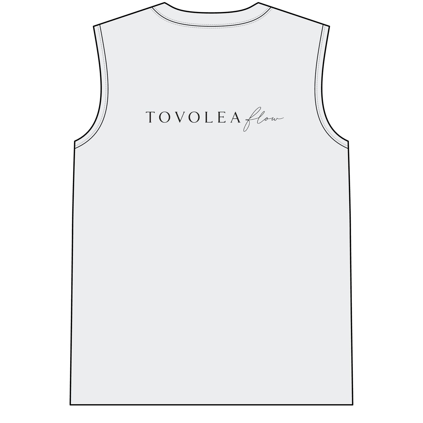 Flow Mens Black / White Sleeveless Performance Tee