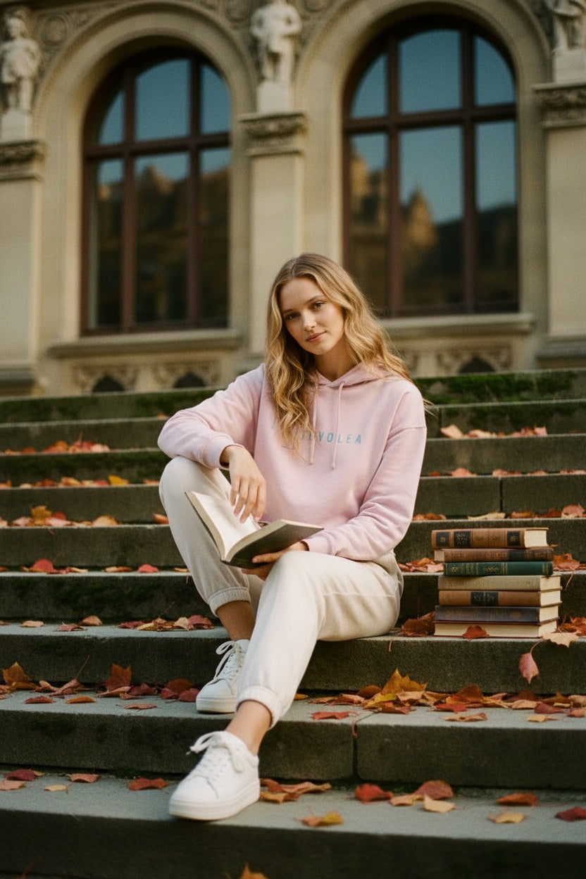 Blush Cropped Hoodie