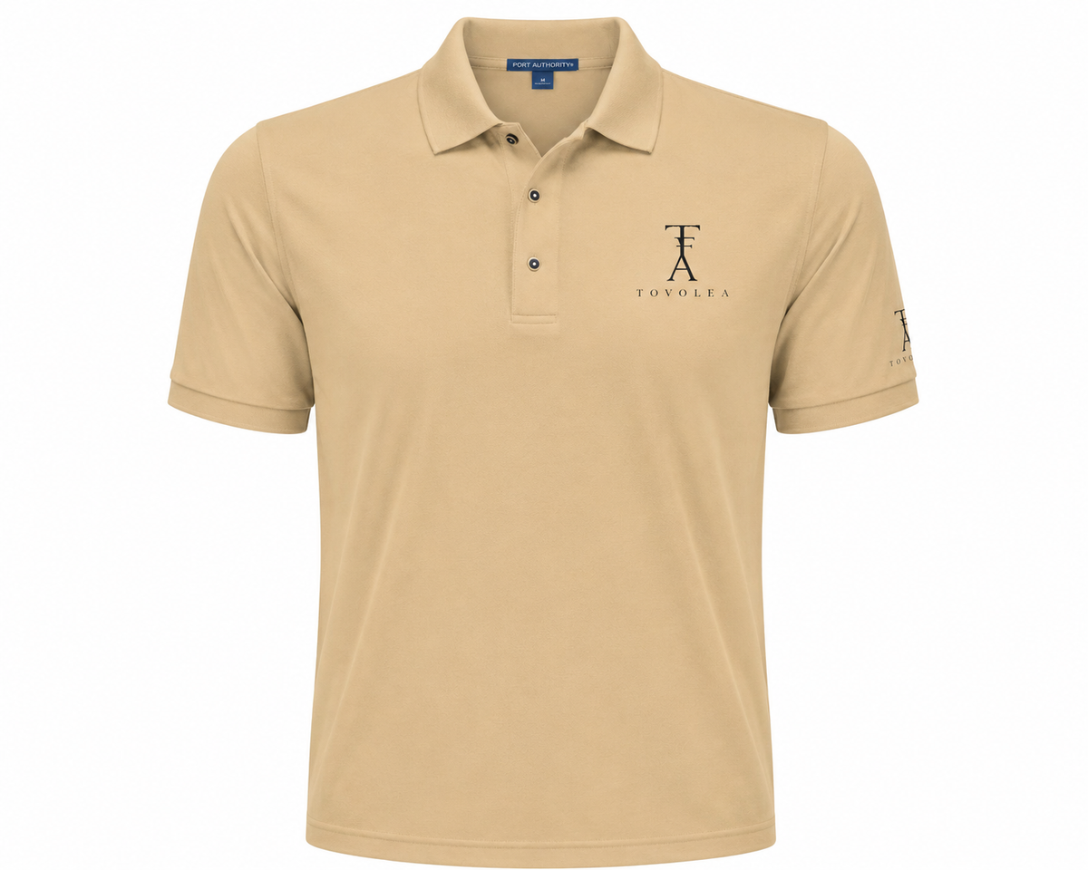 Embroidered Sand Polo Shirt - Available in Navy, Red, White & Black