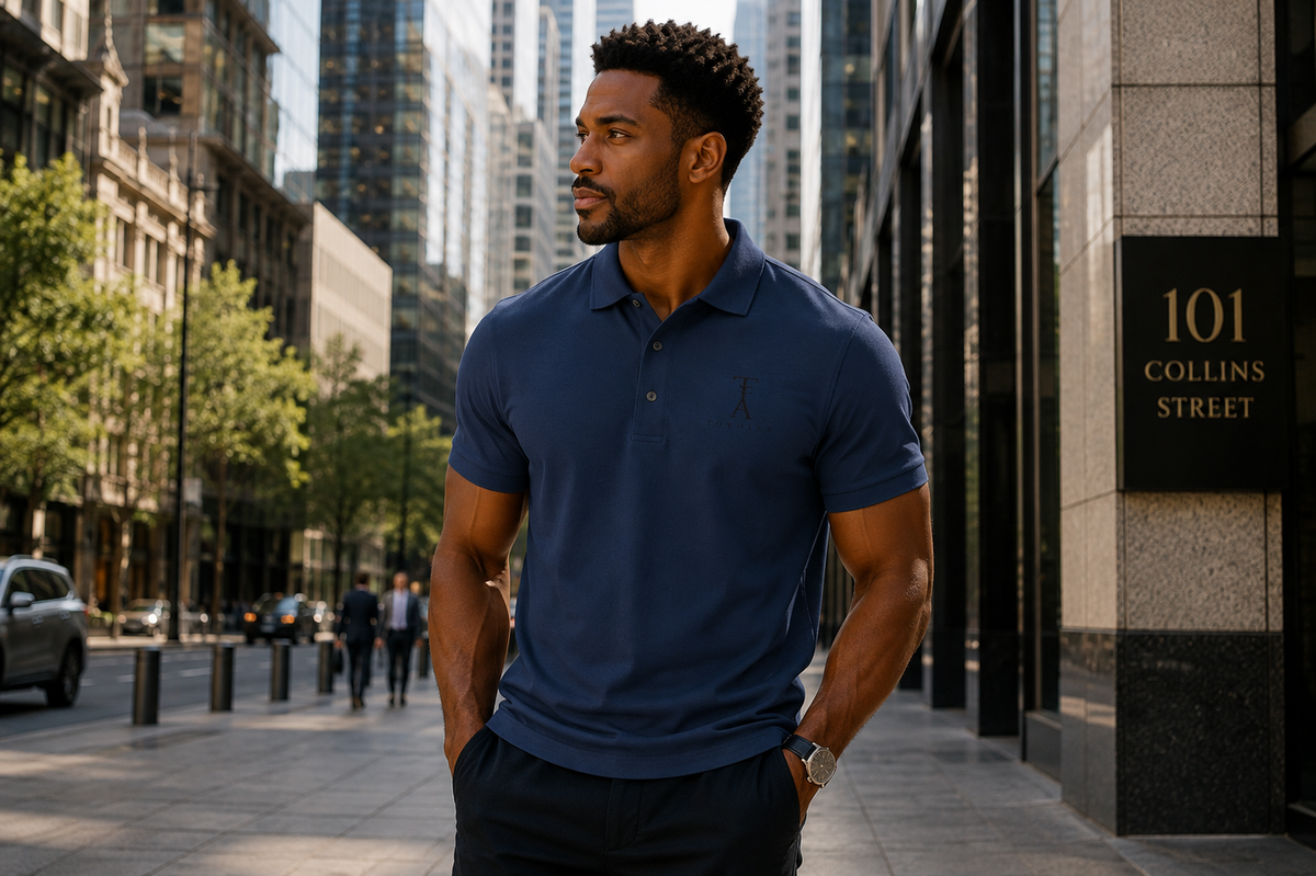 Embroidered Sand Polo Shirt - Available in Navy, Red, White & Black