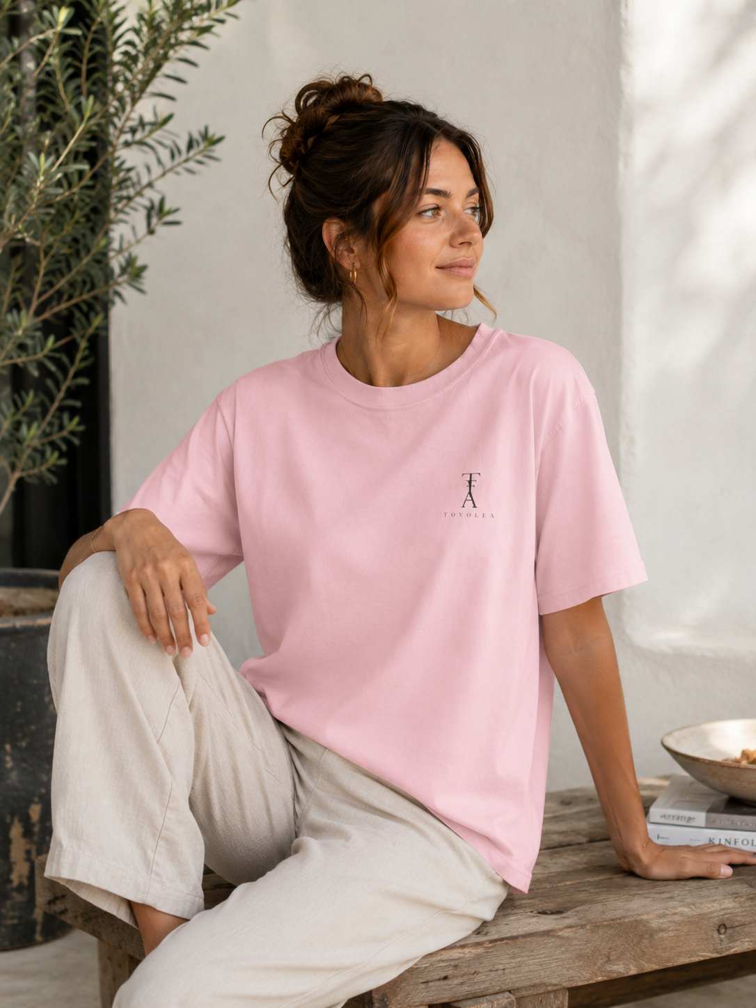 Cloud Cotton Tee — Available in Berry, Sand & Violet