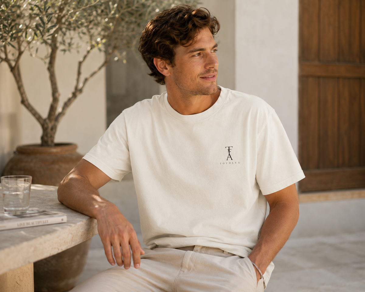 Cotton Navy T‑Shirt - Available in Black, Navy & White