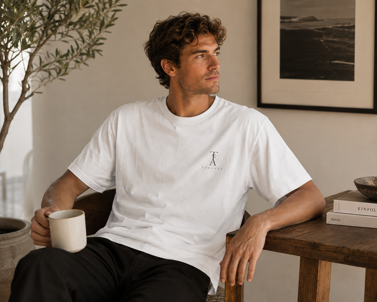 Cotton Navy T‑Shirt - Available in Black, Navy & White
