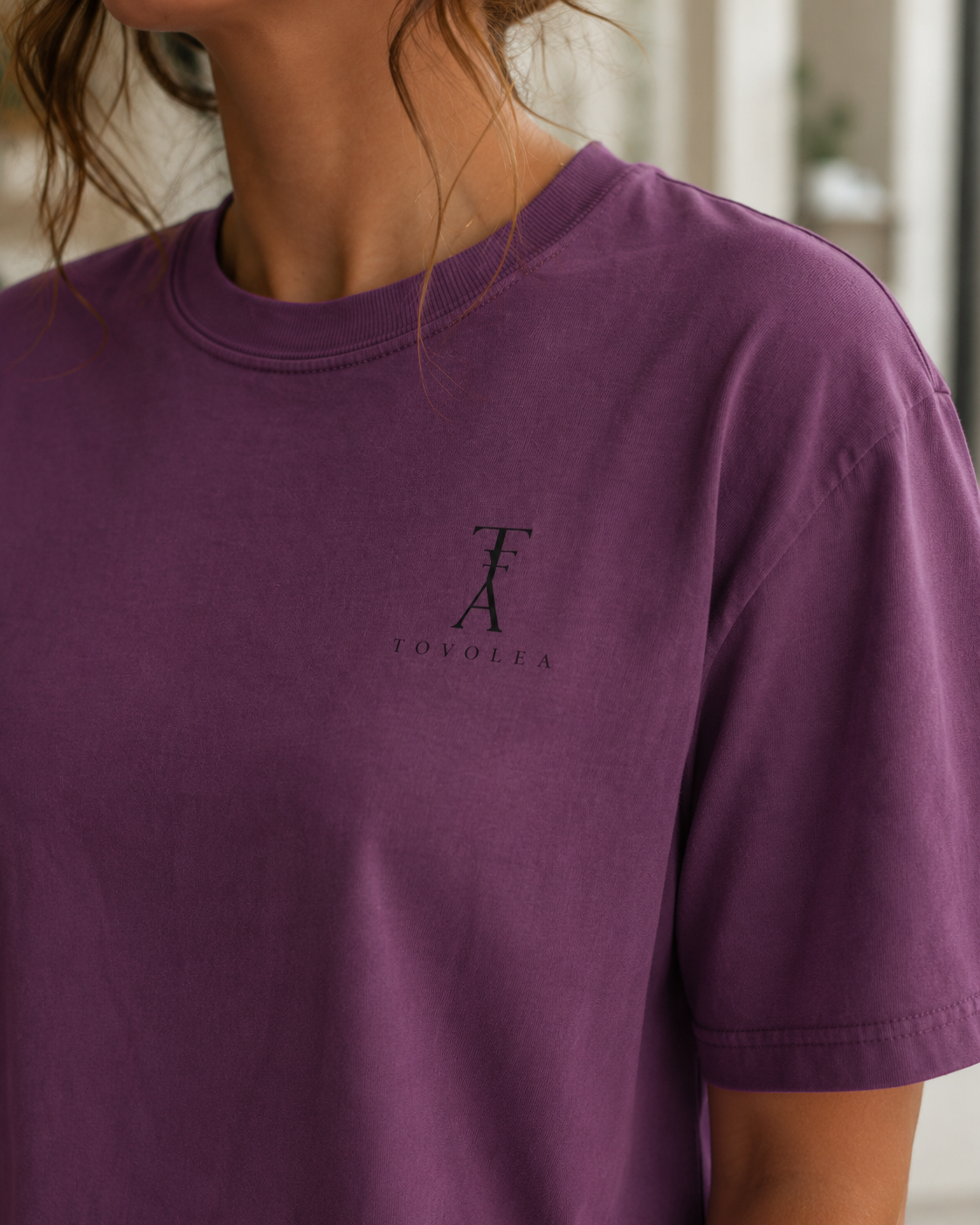 Cloud Cotton Tee — Available in Berry, Sand & Violet