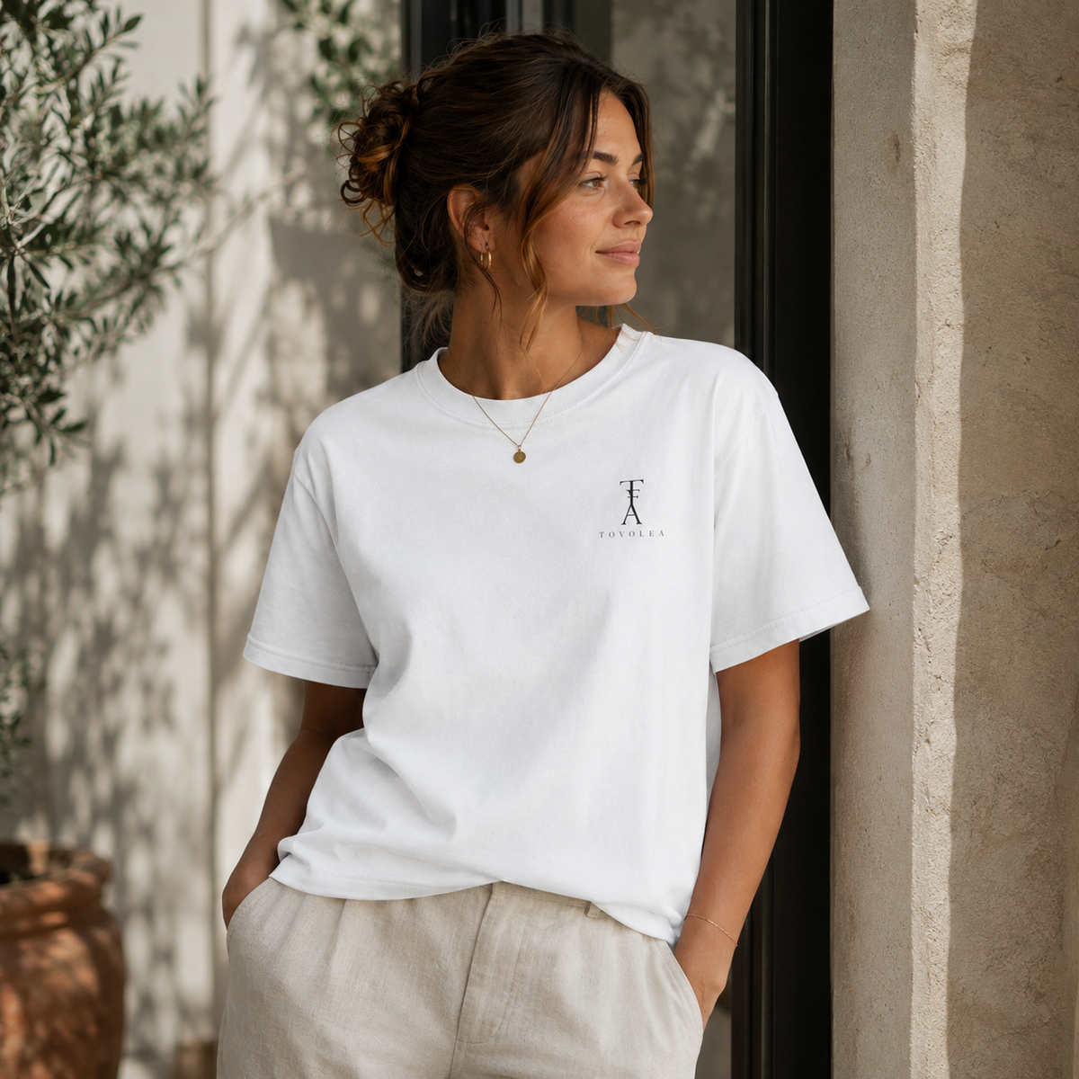 Cloud Cotton Tee — Available in Berry, Sand & Violet