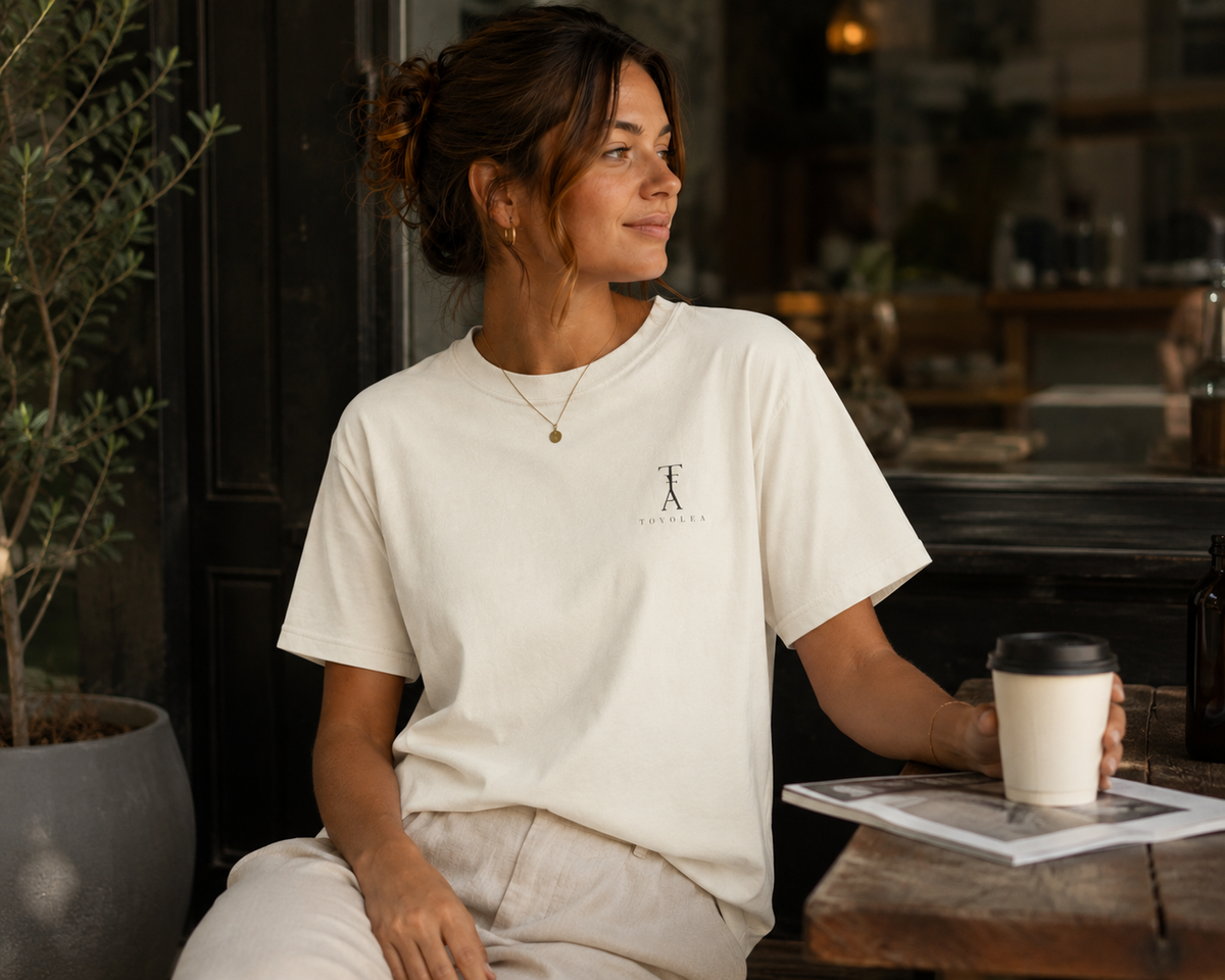 Cloud Cotton Tee — Available in Berry, Sand & Violet