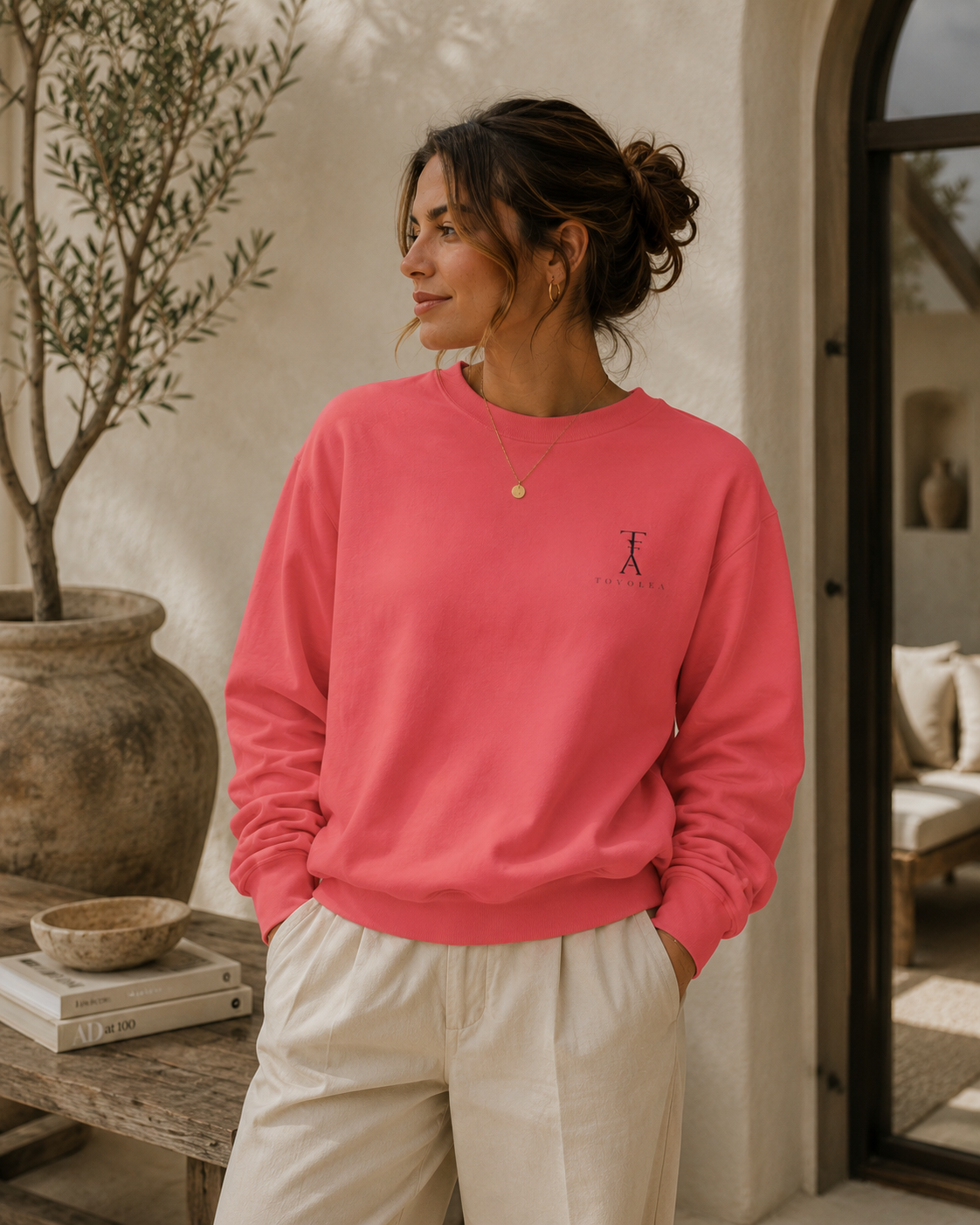 Blue Jean Embroidered Crewneck Sweatshirt - Available in Purple, Mint, Blue & Tangerine