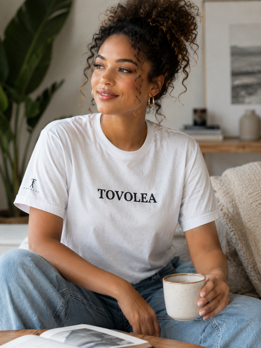 Cloud Cotton Crewneck T-Shirt - Available in Sapphire, Pink & Beige