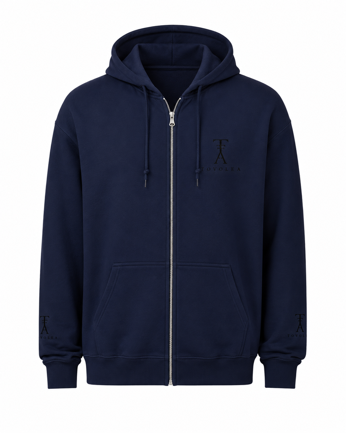 Midnight Full-Zip Hoodie — Everyday Comfort, Timeless Look