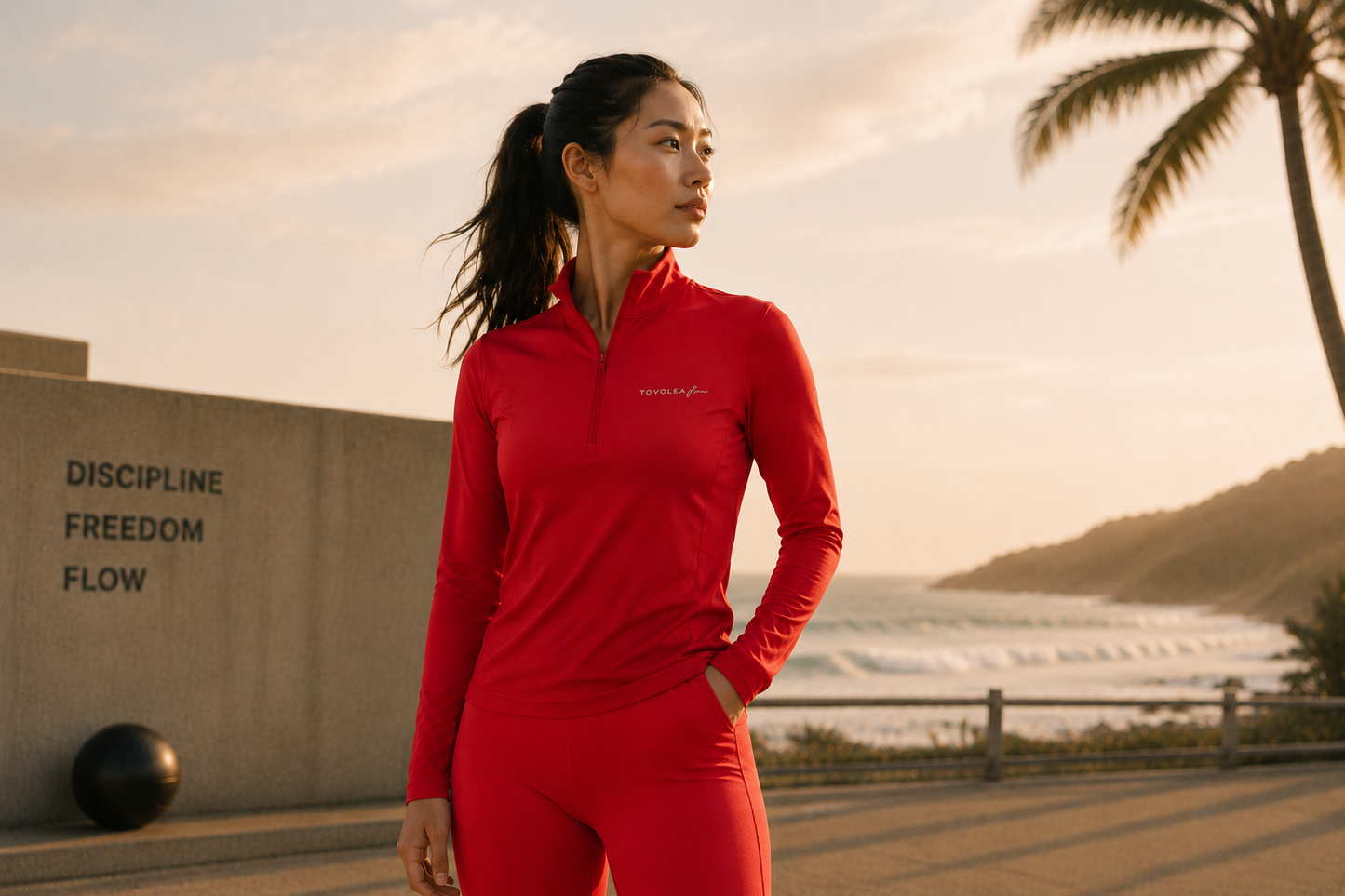Flow Crimson Quarter-Zip Pullover - Ladies