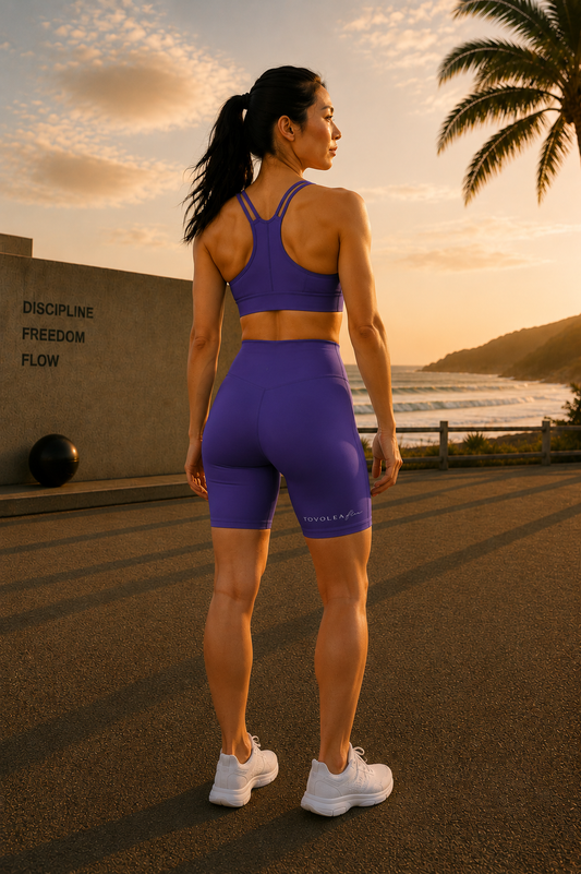 Flow Women's Turquoise High-Waisted Performance Gym Shorts