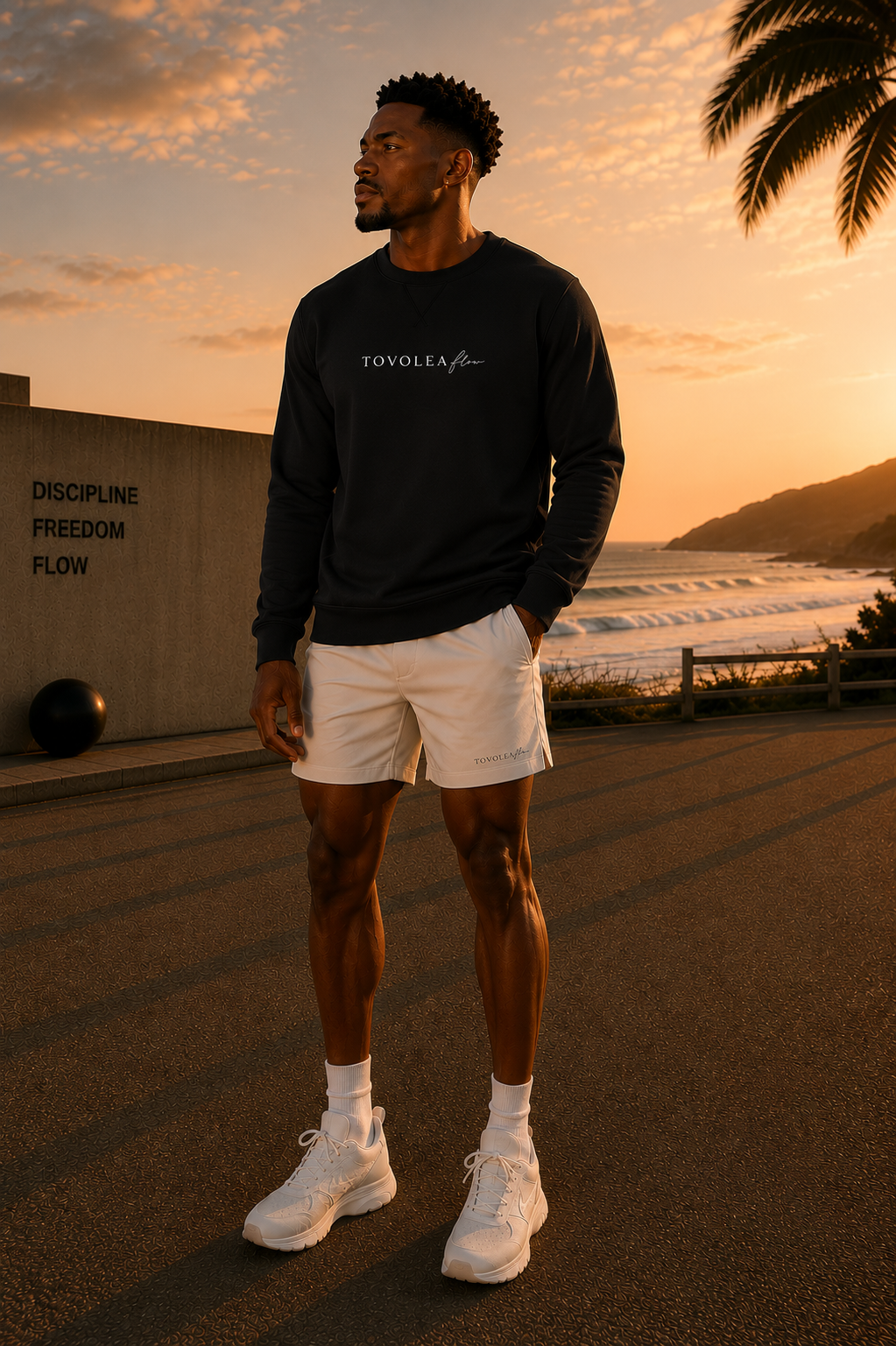 Flow Mens Lightweight Performance Grey Crewneck Sweatshirt
