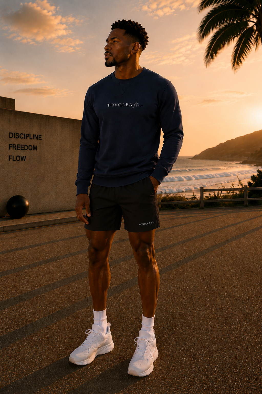 Flow 7" Performance Shorts Mens — Lightweight Training Shorts Black / Blue