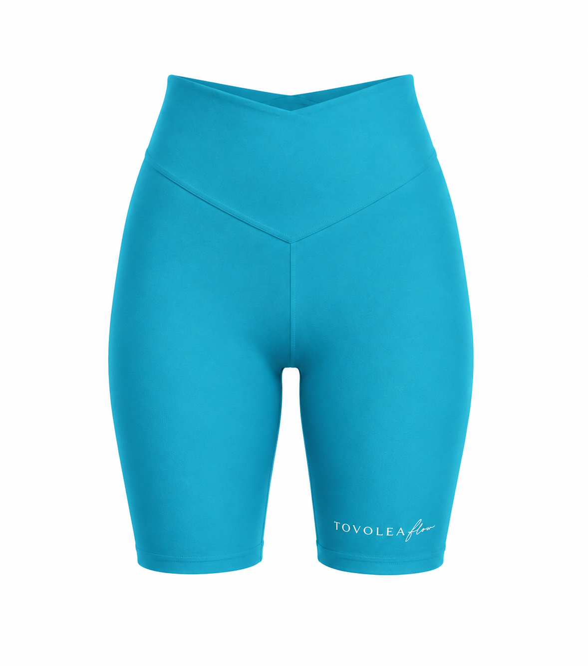 Flow Women's Turquoise High-Waisted Performance Gym Shorts