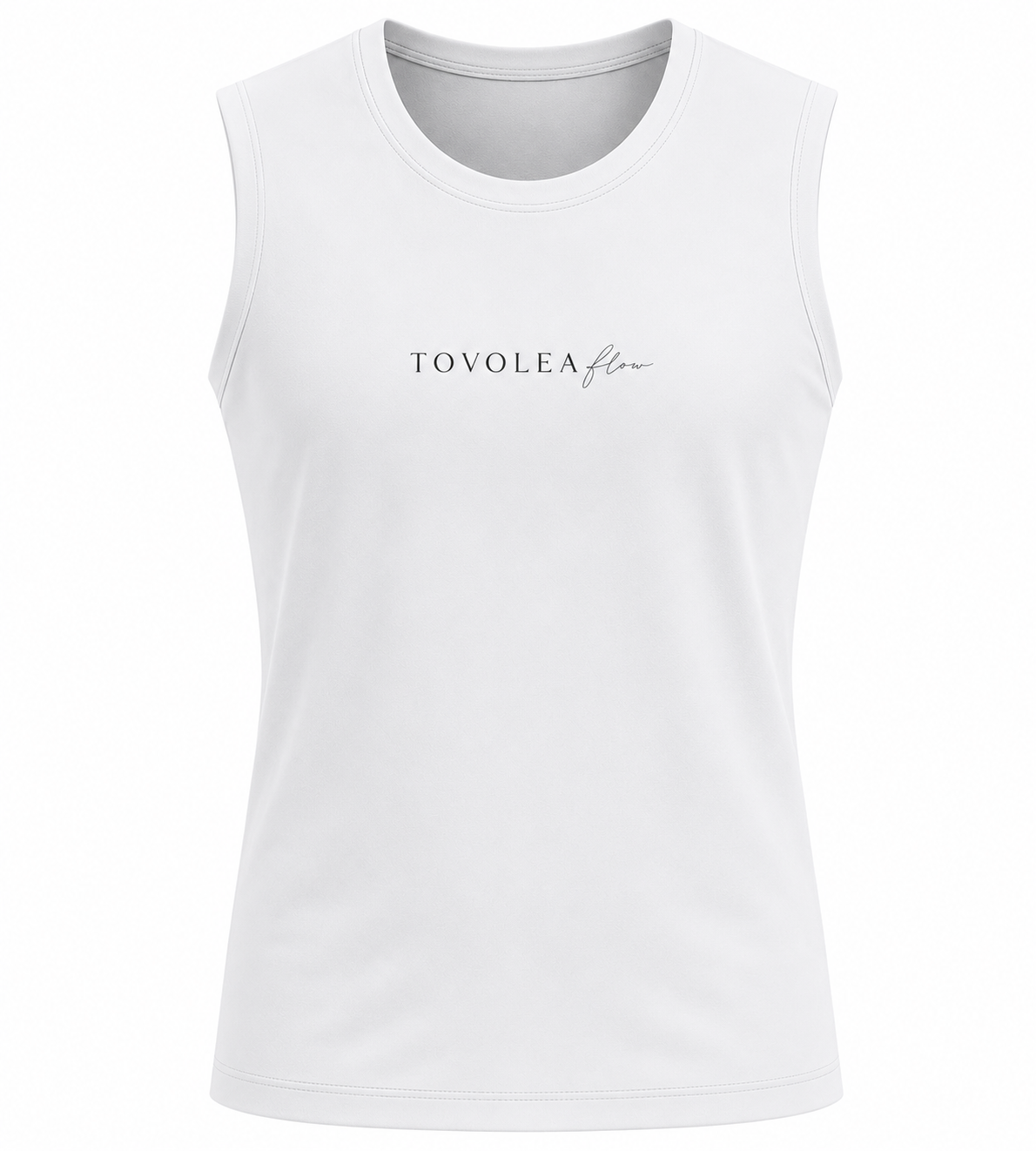 Flow Mens Black / White Sleeveless Performance Tee