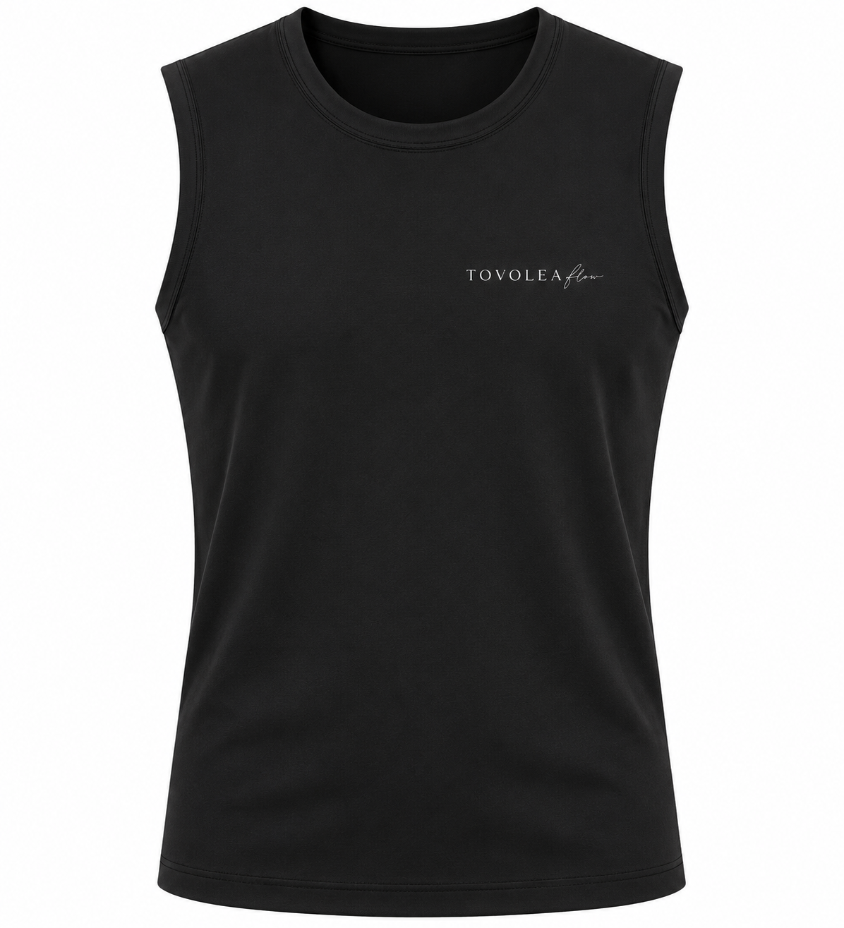 Flow Mens Black / White Sleeveless Performance Tee