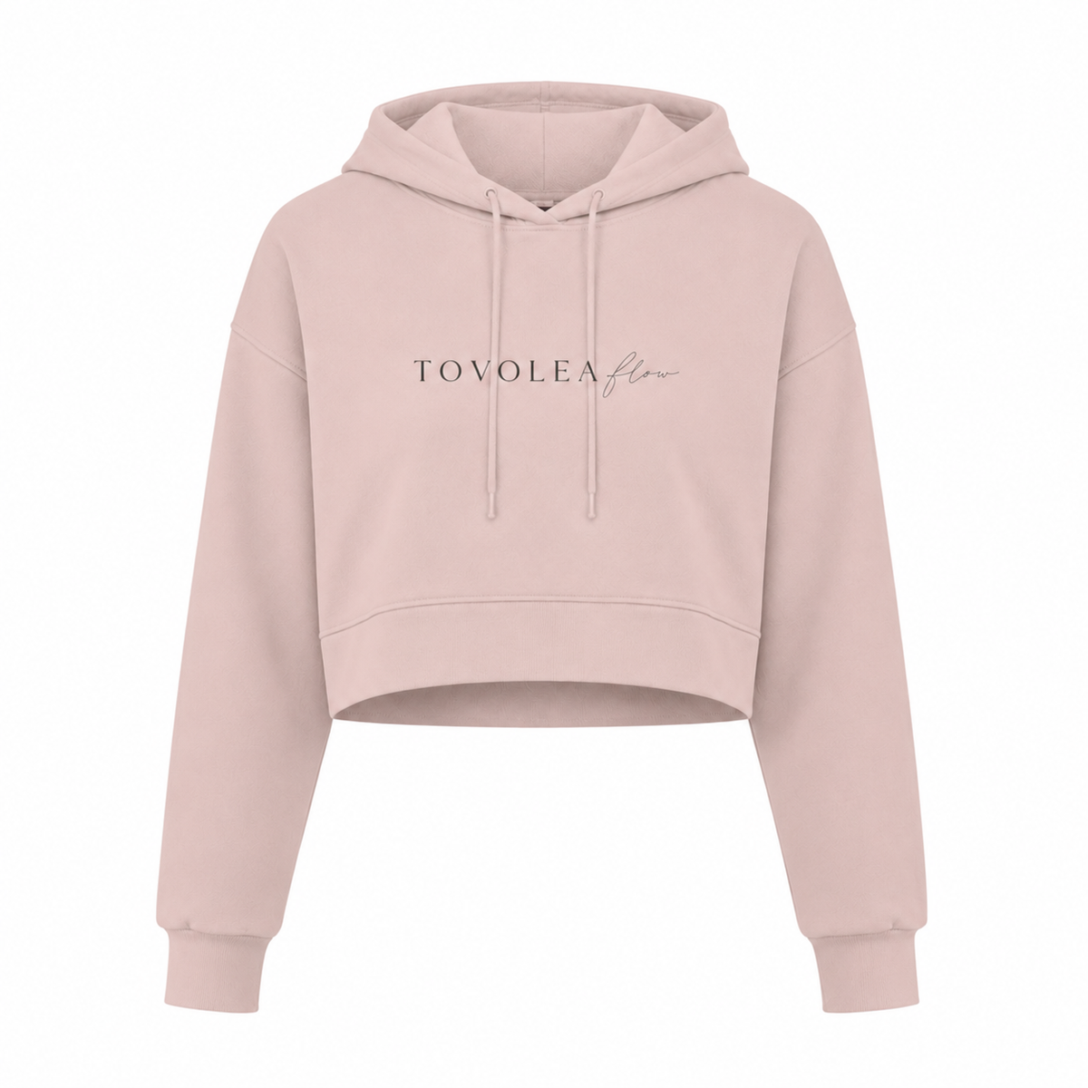 Flow Ladies Blush / Sage Cropped Hooded Sweatshirt