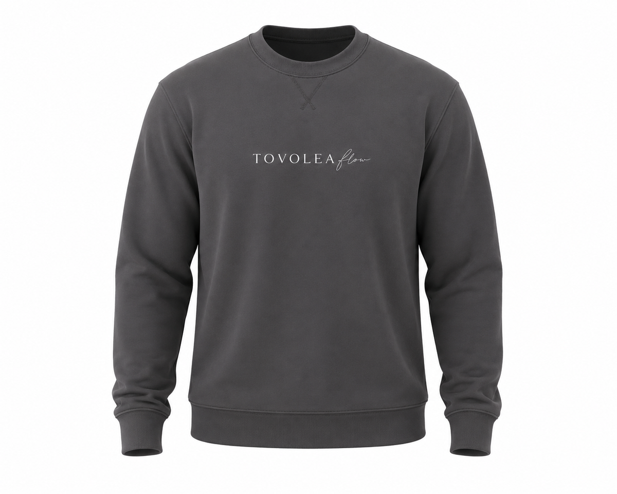 Flow Mens Lightweight Performance Grey Crewneck Sweatshirt
