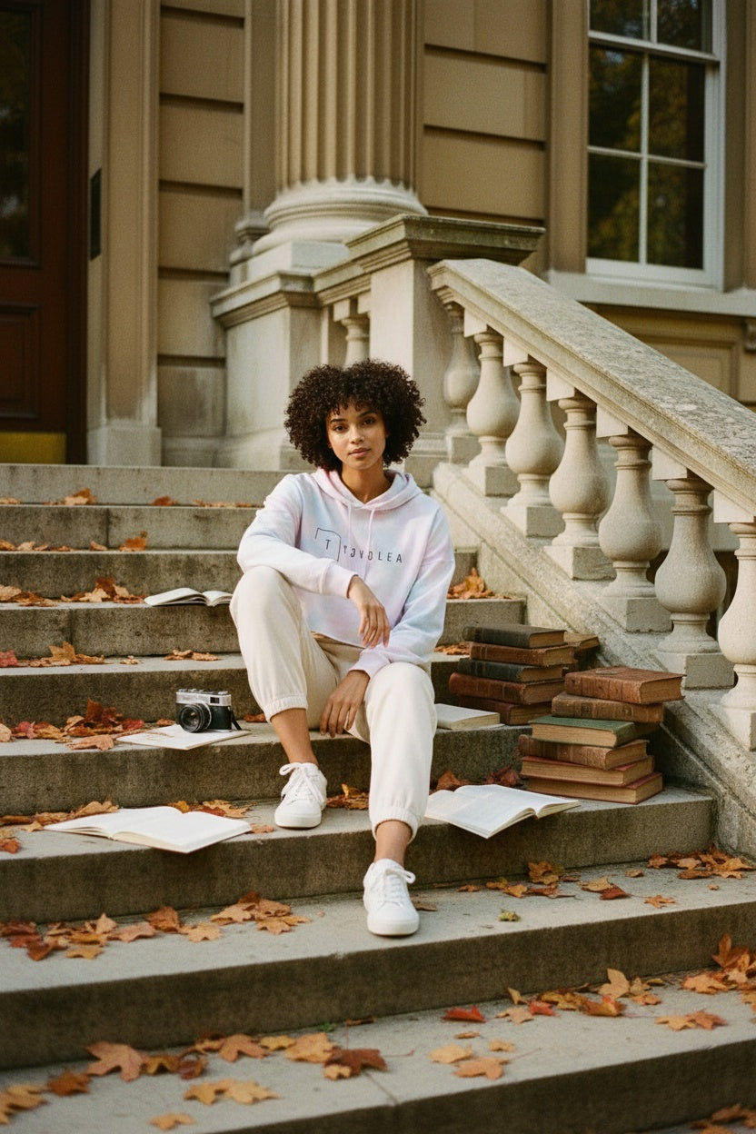 Soft Rose Cropped Hoodie