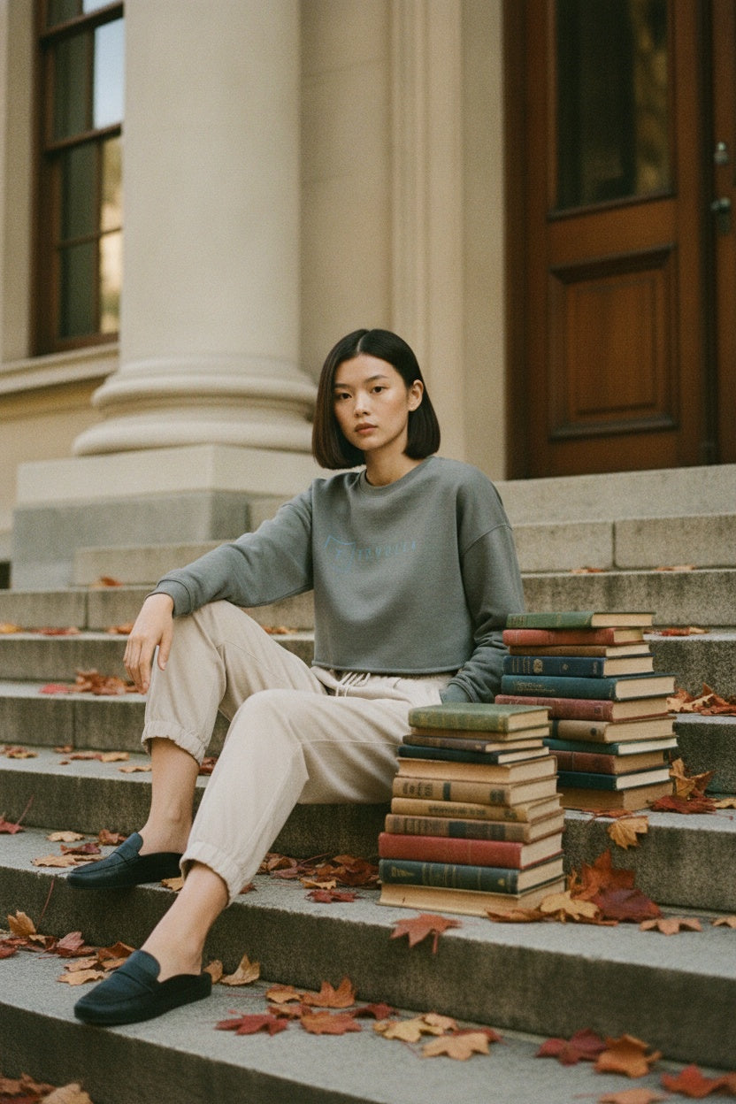 Ash Cropped Sweatshirt
