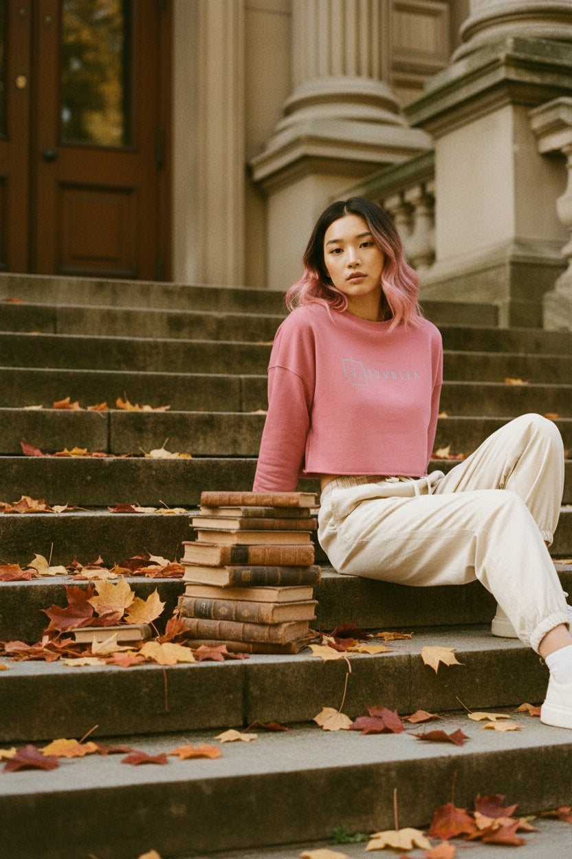 Mauve Cropped Sweatshirt