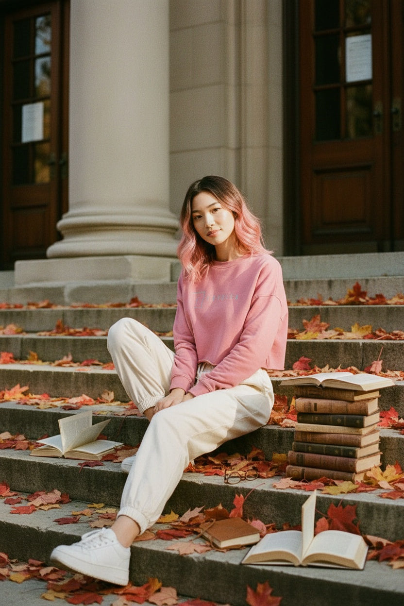 Mauve Cropped Sweatshirt