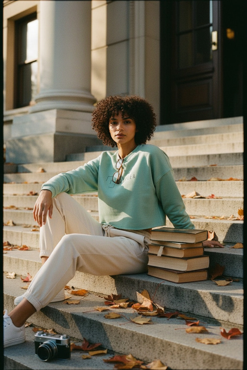 Sky Cropped Sweatshirt