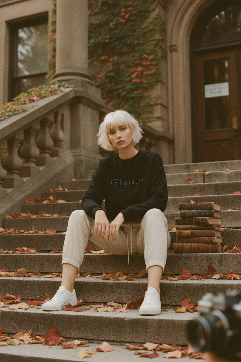 Midnight Cropped Sweatshirt