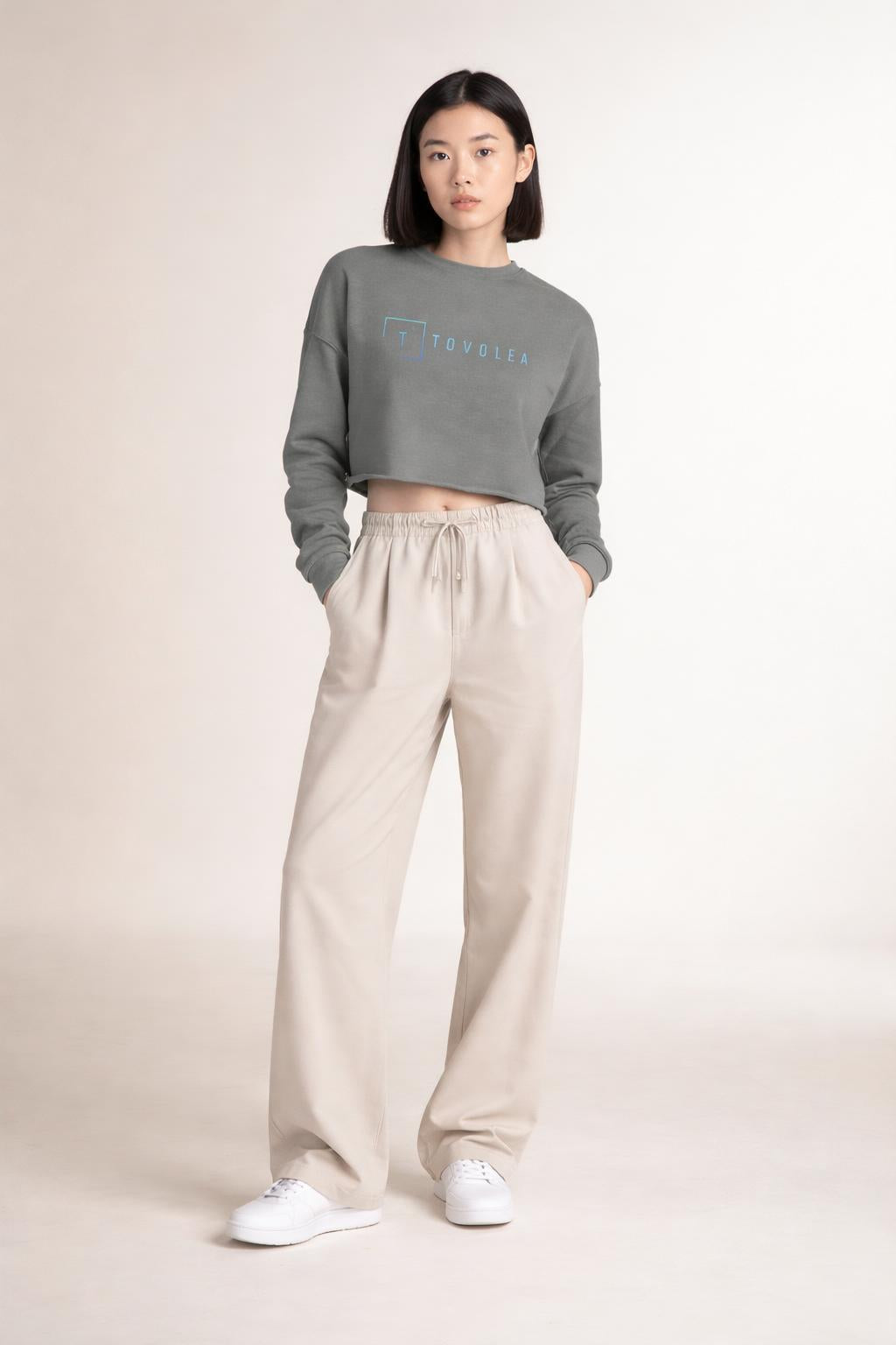 Ash Cropped Sweatshirt