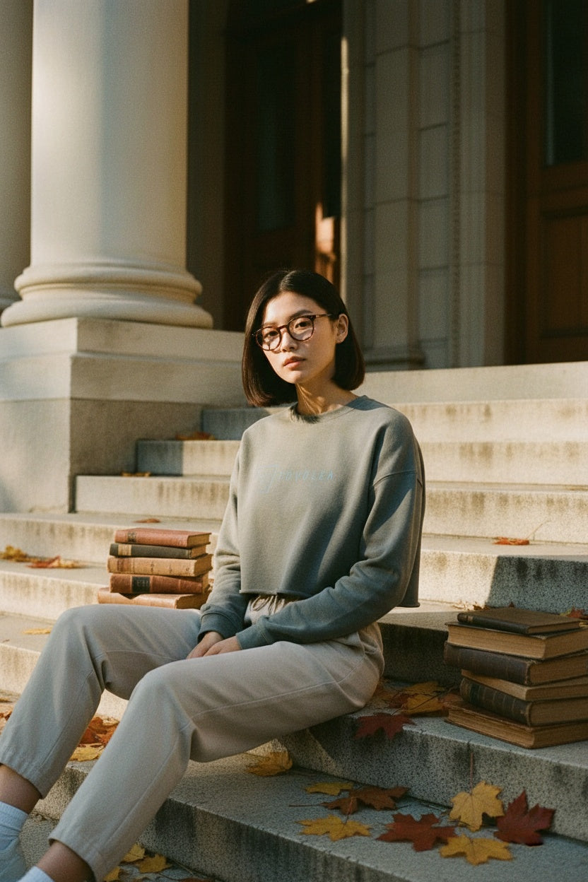 Ash Cropped Sweatshirt