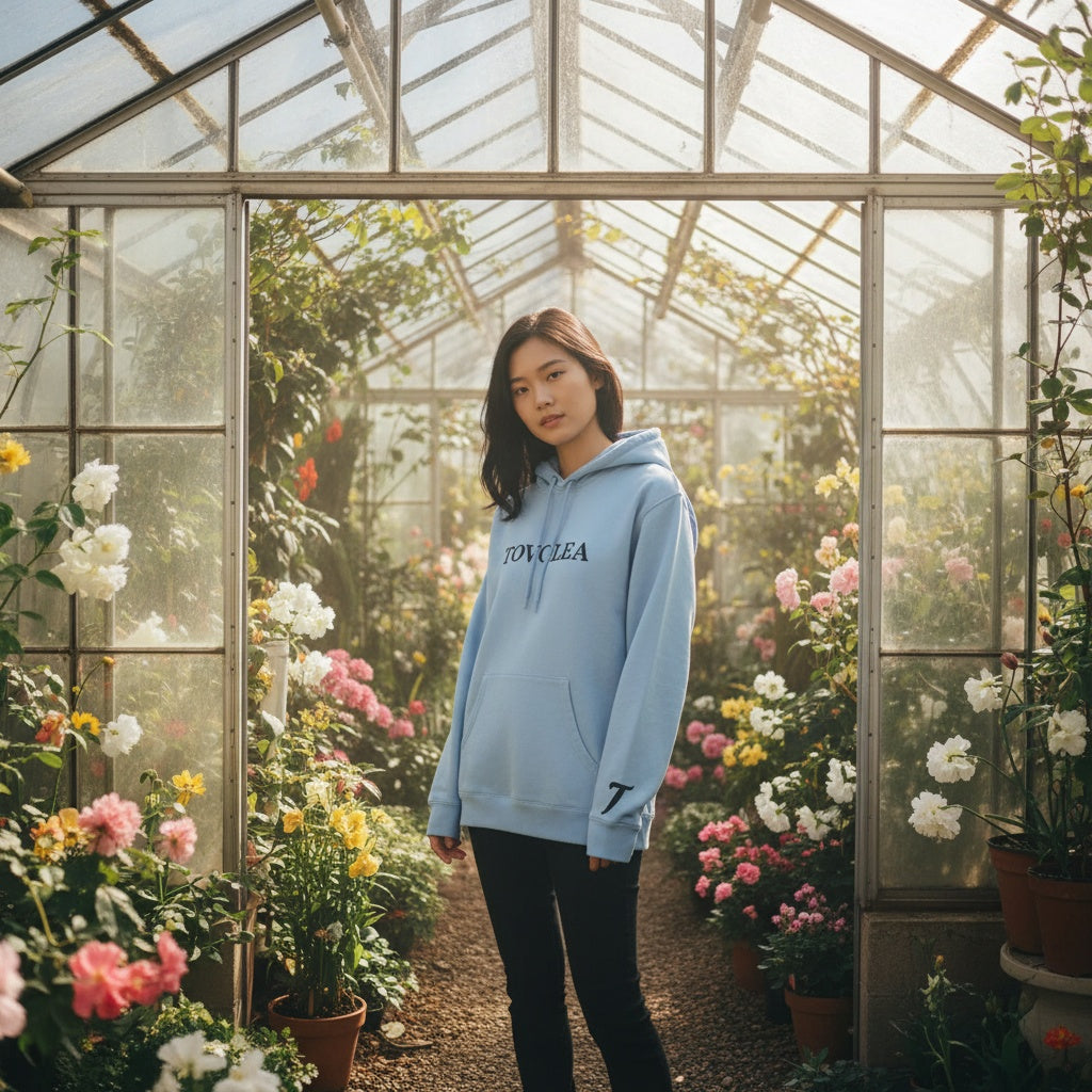 Cloud Blue Pigment-Dyed Hoodie