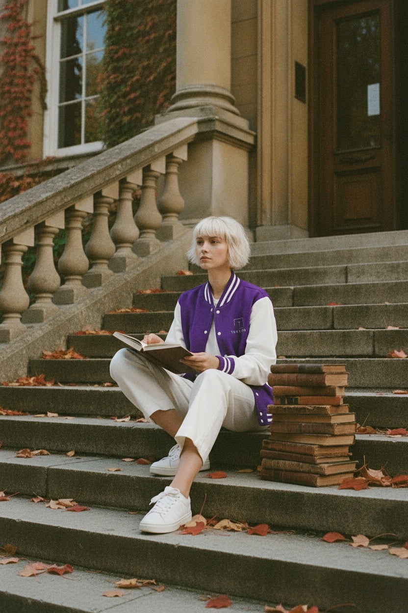 Lavender Letterman Jacket
