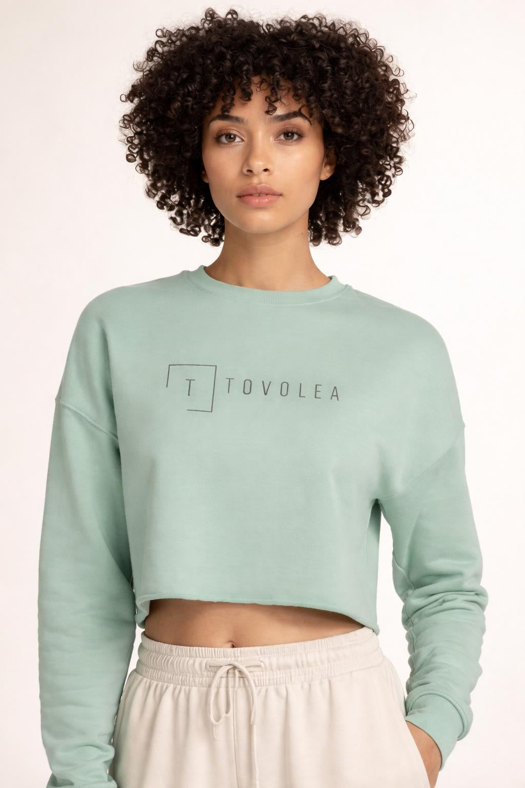 Sky Cropped Sweatshirt