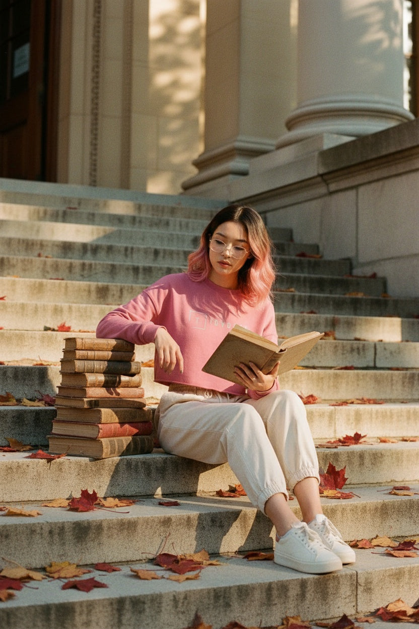 Mauve Cropped Sweatshirt